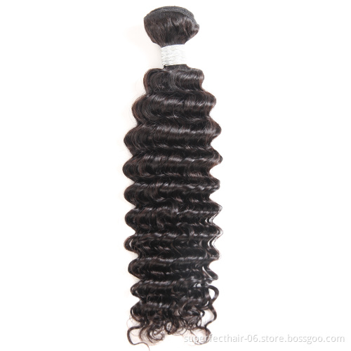 Factory Price Deep Wave Bundles Sample Indian Virgin Hair 100% Real Human Hair Bundles